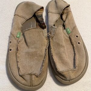 Sanuk Kids Slip-On Sneakers in Tan